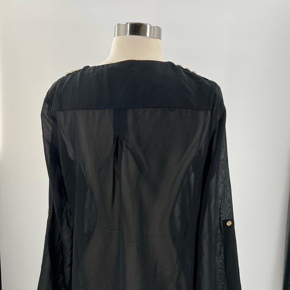 Dizzy Lizzy Sheer Blouse Ladies Size Medium New - Picture 2 of 8